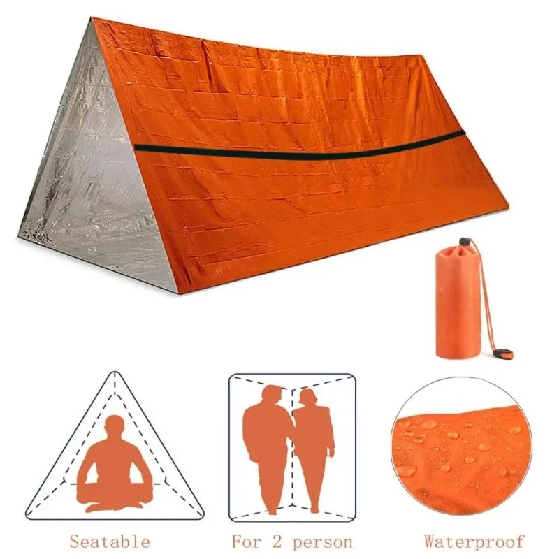 Emergency Mylar Tent - Набор для выживания: палатка-убежище на 2