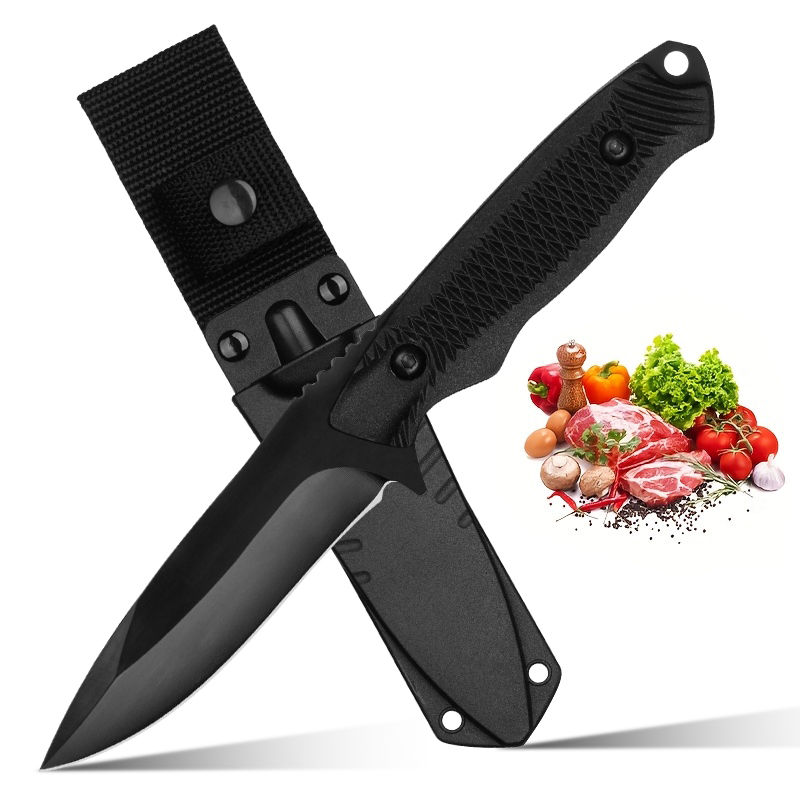 Bushcraft Knife Fixed - 1 шт. черный нож с фиксированным