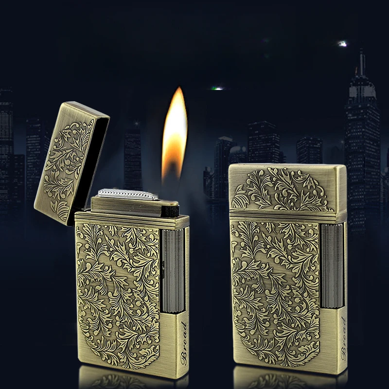 Fire Starting Kit - Винтажная металлическая зажигалка с цветочным узором,