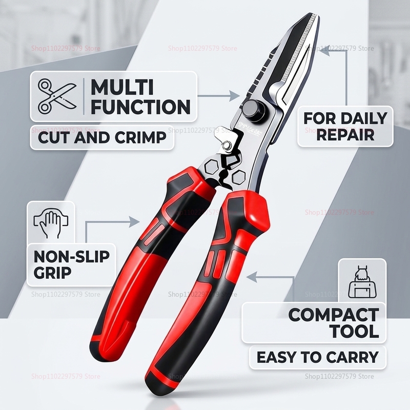 Multi Tool Plier - Многофункциональные электрические ножницы-кусачки для проводов, инструмент