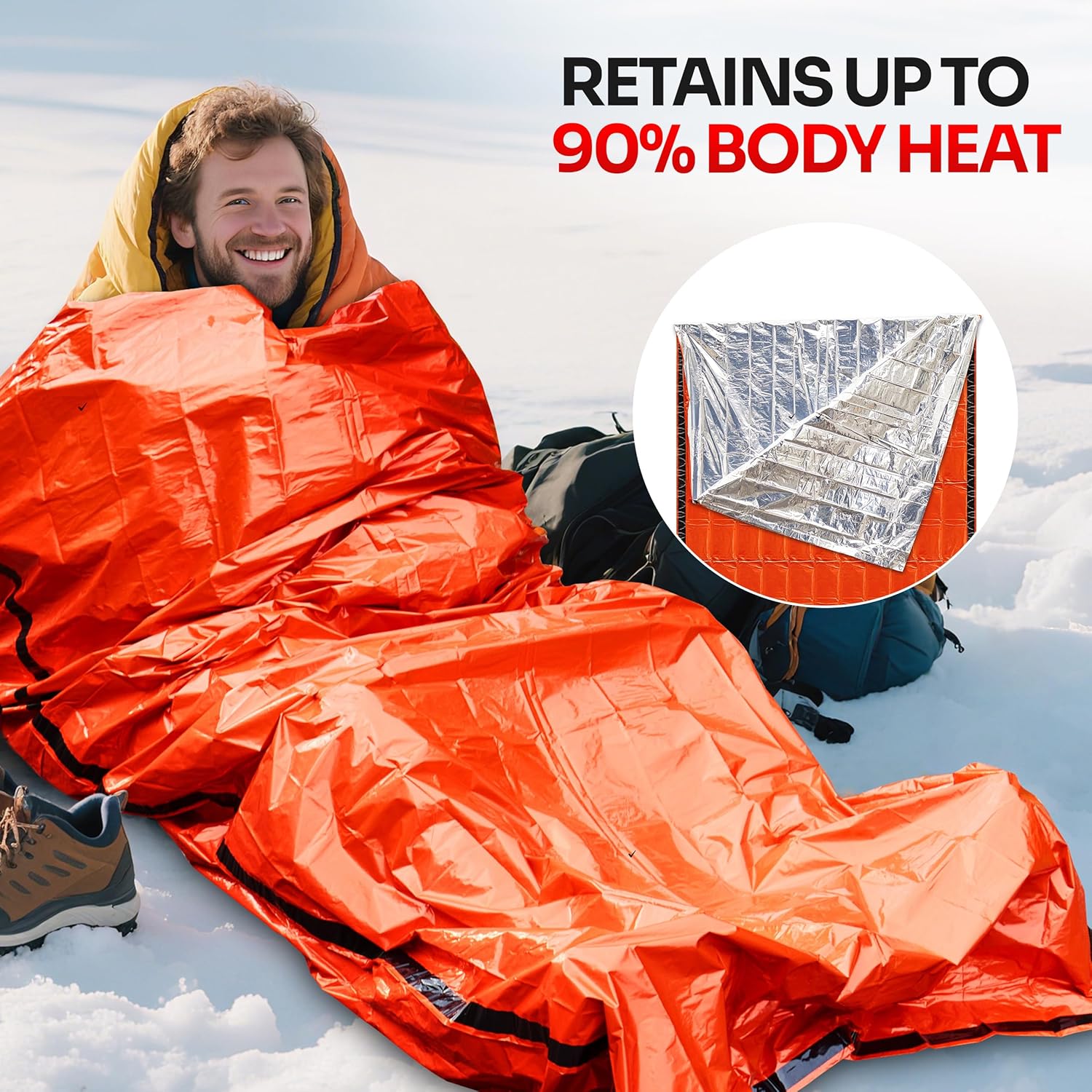 Аварийный спальный мешок для в – обзор и цена Emergency Mylar Tent